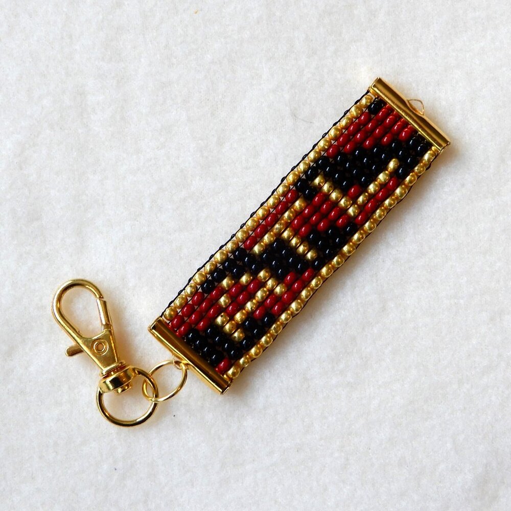 Atlanta United ATL UTD gameday bead keychain / bag charm, handmade, soccer